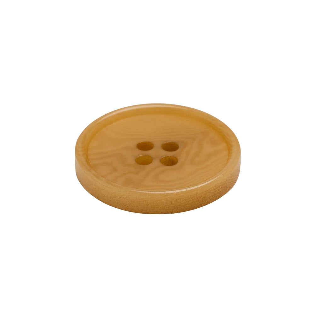 Horn 4-Hole Button - 36L/23mm - Caramel Beige Swirled