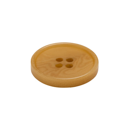 Horn 4-Hole Button - 36L/23mm - Caramel Beige Swirled
