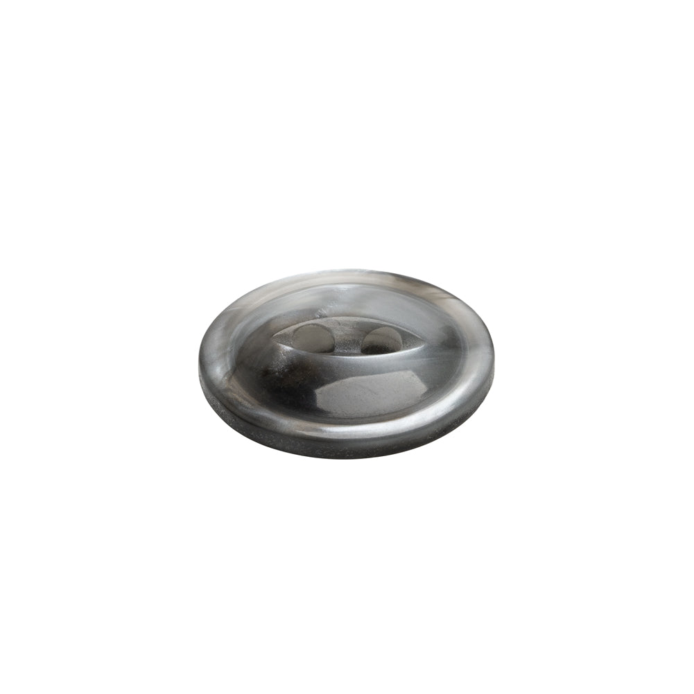 Plastic 2-Hole Button - 28L/18mm - Translucent Gray Swirl - Folded