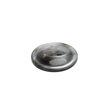 Plastic 2-Hole Button - 28L/18mm - Translucent Gray Swirl