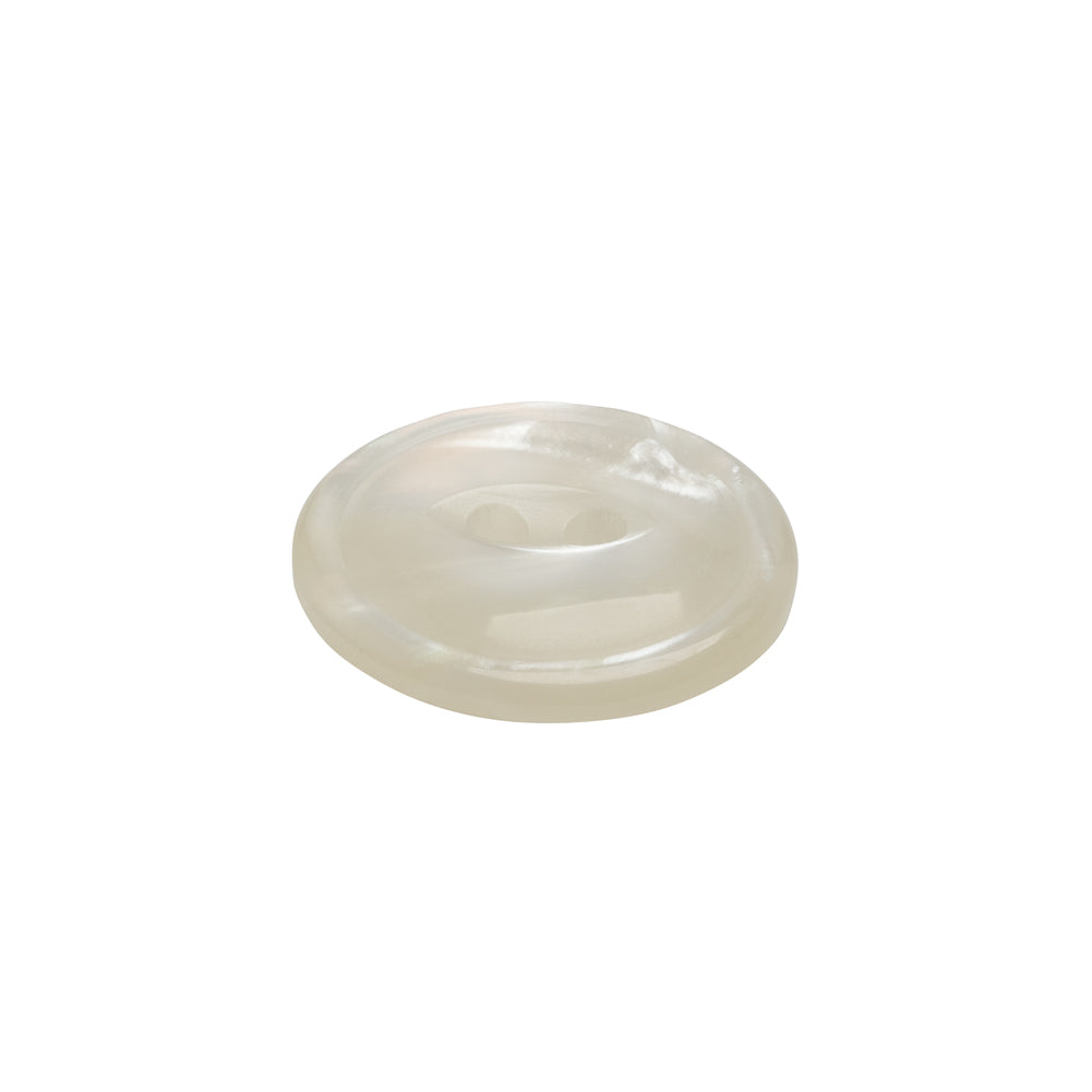 Plastic 2-Hole Button - 32L/20mm - Translucent White Swirl
