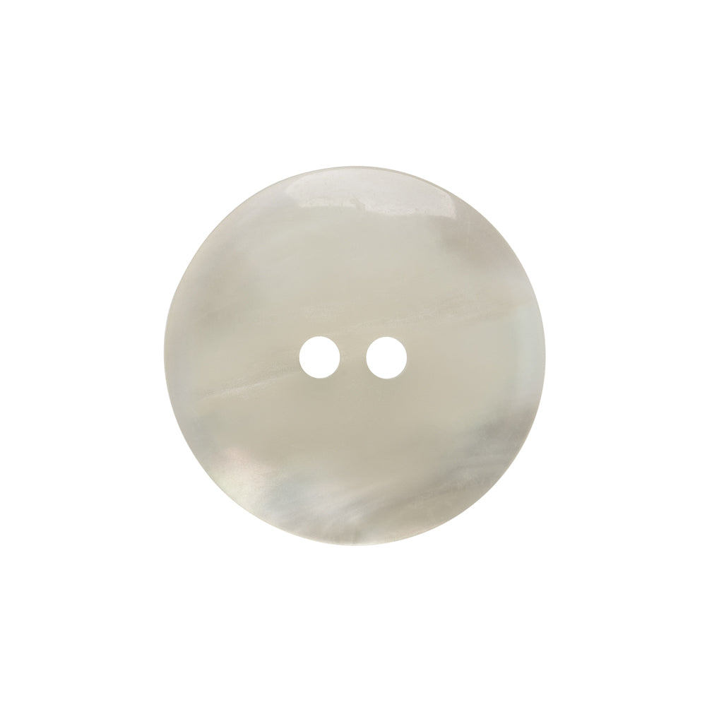 Plastic 2-Hole Button - 36L/23mm - Translucent White Swirl - Detail