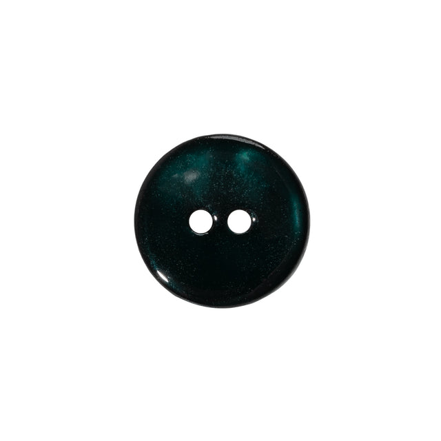Shell 2-Hole Button - 24L/15mm - Black and Green