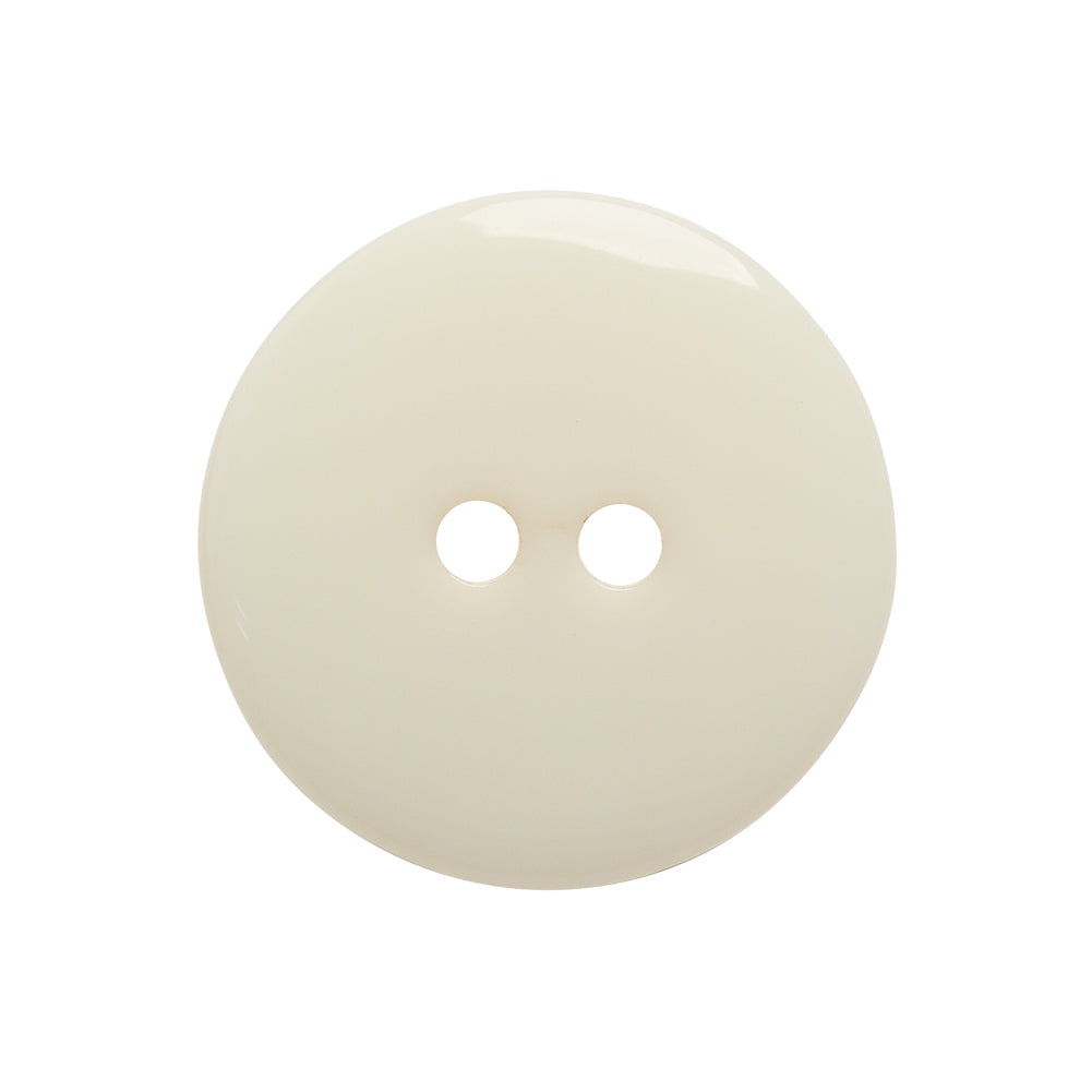 Plastic 2-Hole Button - 40L/25.5mm - Iridescent White Dish Shaped - Detail