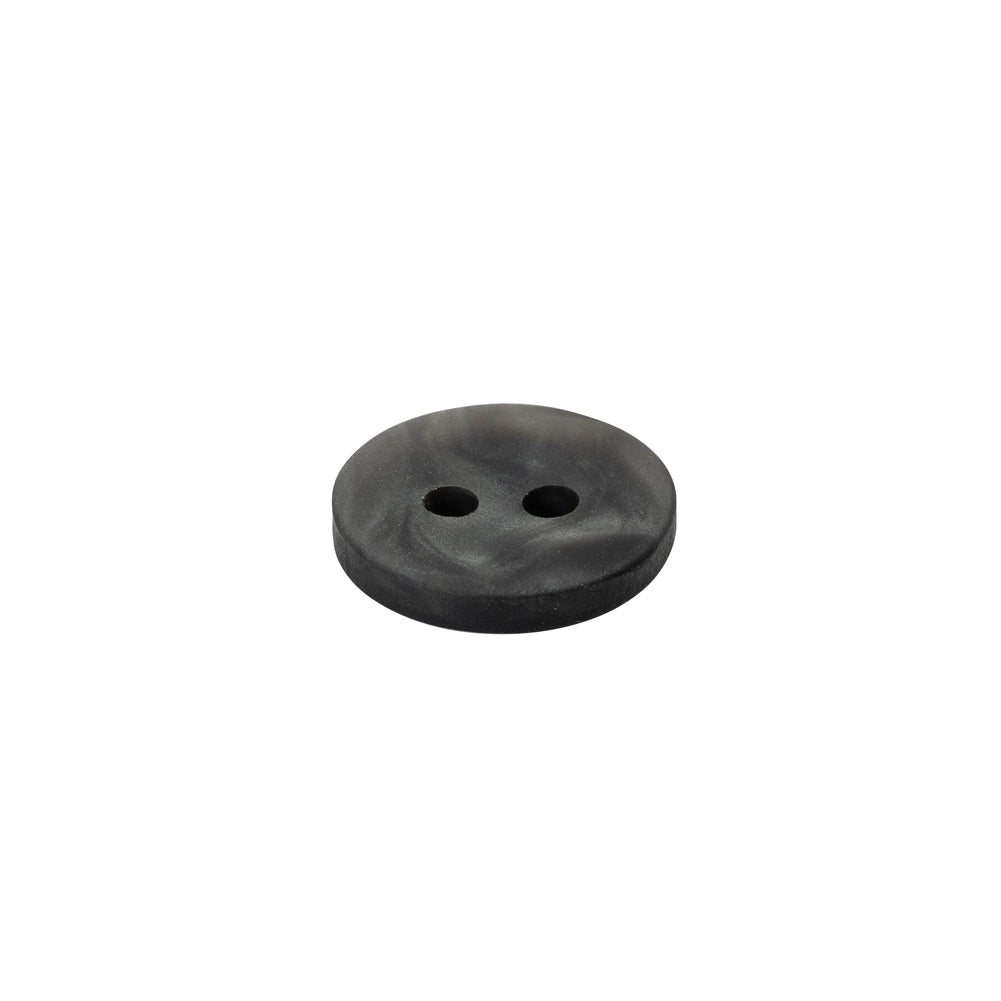 Plastic 2-Hole Button - 20L/12.5mm - Shimmering Charcoal