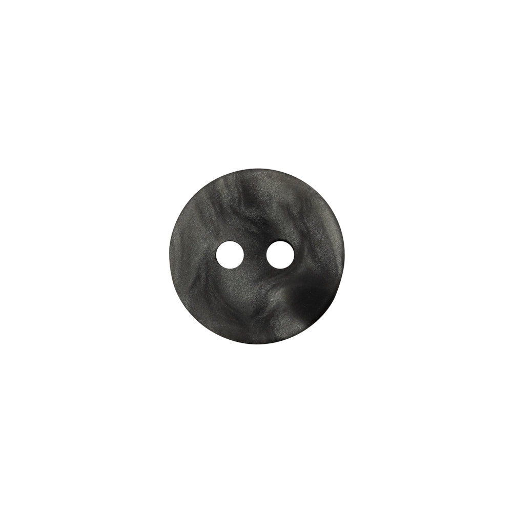 Plastic 2-Hole Button - 20L/12.5mm - Shimmering Charcoal