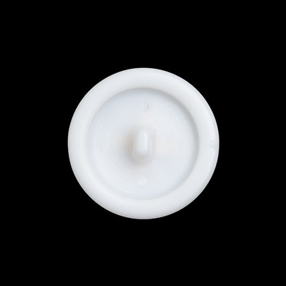 Plastic Shank Back Button - 36L/23mm - White and Metallic Gold Faux Stitched 4-Hole