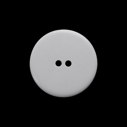 Plastic 2-Hole Button - 36L/23mm - White Funnel Dish Shaped with Narrow Rim