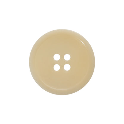 Bone 4-Hole Button - 36L/23mm - Ivory Dish Shaped