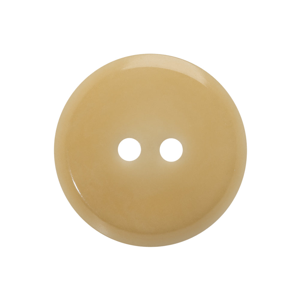 Bone 2-Hole Button - 40L/25.5mm - Beige and Cream Gentle Curves