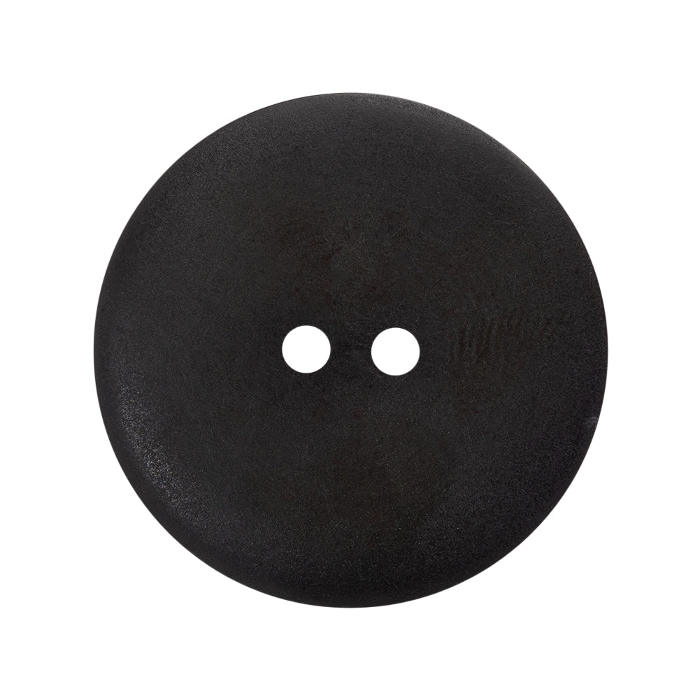 Plastic 2-Hole Button - 44L/28mm - Charcoal Gray and Purple Shimmer Shallow Plate - Detail
