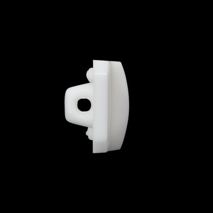Square Plastic Shank Back Button Made in Italy - 30L/19mm - White Center Ridge
