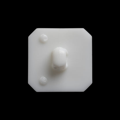 Square Plastic Shank Back Button Made in Italy - 36L/23mm - White Center Ridge