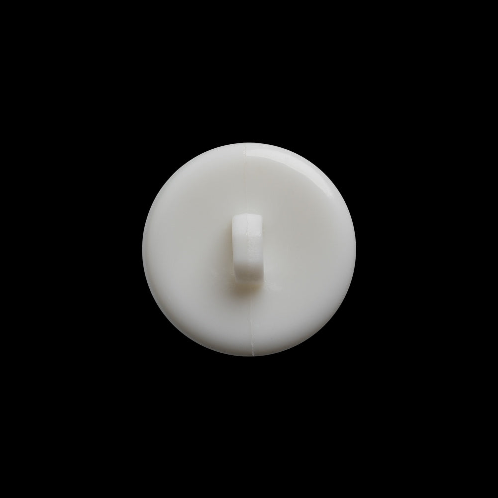 Plastic Shank Back Button - 28L/18mm - White Woven Textured Half Dome - Detail