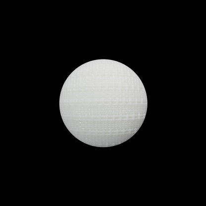 Plastic Shank Back Button - 28L/18mm - White Woven Textured Half Dome