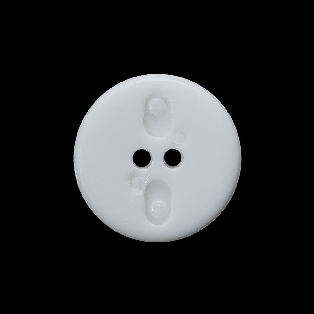 Plastic 2-Hole Button - 36L/23mm - White Decorative Ropes 2-Piece - Detail