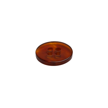 Plastic 4-Hole Button - 20L/12.5mm - Translucent Burnt Orange