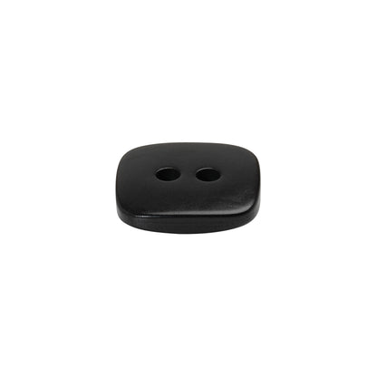 Square Plastic 2-Hole Button - 24L/15mm - Black