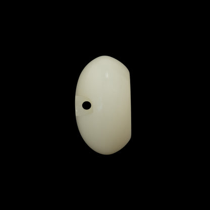 Plastic Self-Back Button - 32L/20mm - Ivory Tire Rim with Gold Disc Center