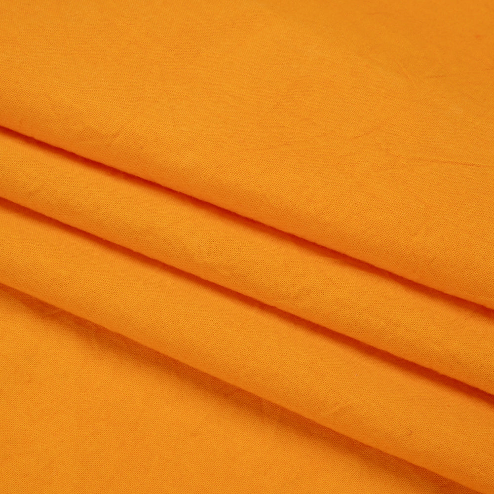 Goldenrod Mottled Wrinkled Lightweight Cotton Canvas Folded