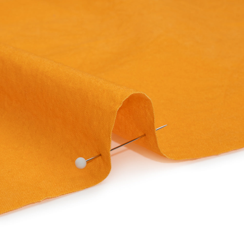 Goldenrod Mottled Wrinkled Lightweight Cotton Canvas Detail