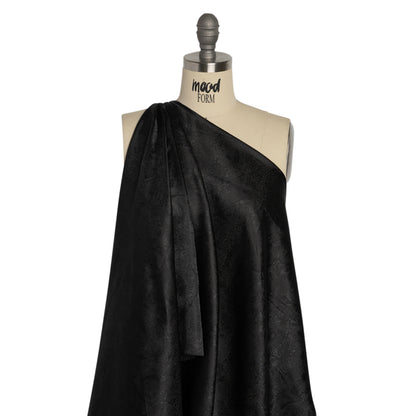 Black Paisley Polyester Jacquard Drape