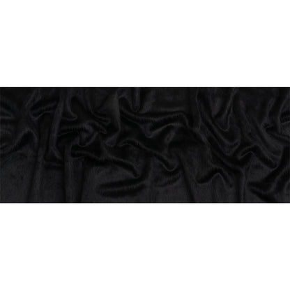 Black Fuzzy Blended Wool Coating Full