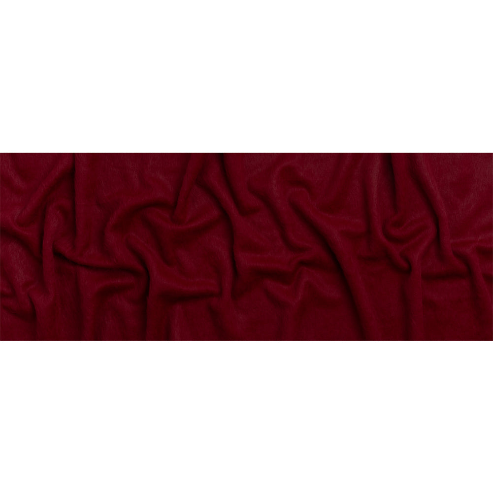 Wine Fuzzy Blended Wool Coating Full