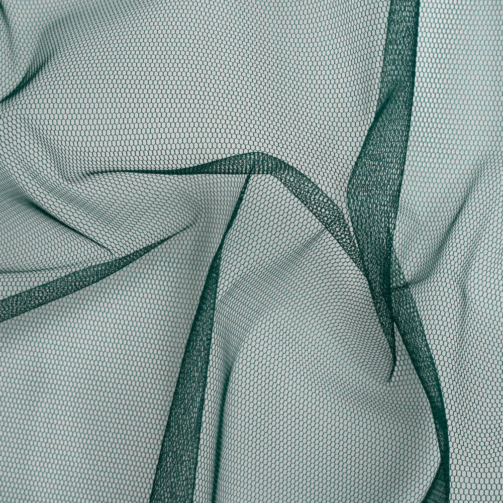 Stiff Nylon Tulle - Dark Green - Designer Deadstock