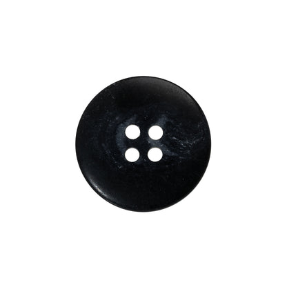 Plastic 4-Hole Button - 32L/20mm - Black with Gray Swirls