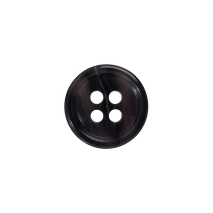 4-Hole Plastic Button Made in Italy - 24L/15mm - Violet Semi-Translucent