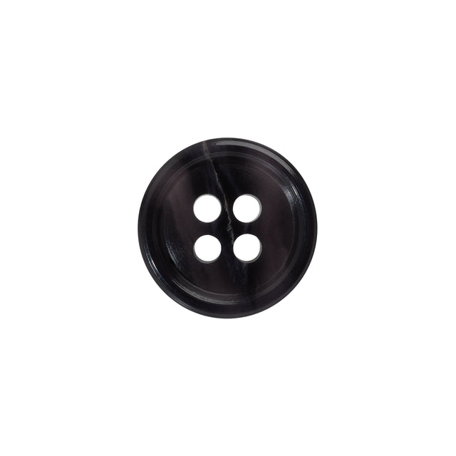 4-Hole Plastic Button Made in Italy - 24L/15mm - Violet Semi-Translucent