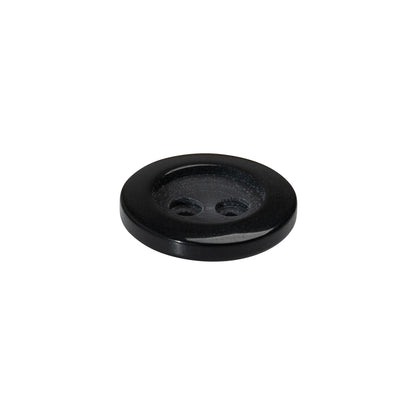 Plastic 2-Hole Button - 28L/18mm - Black Matte Center