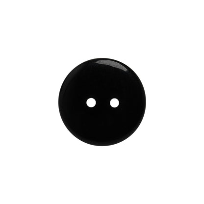 Plastic 2-Hole Button - 28L/18mm - Black Matte Center
