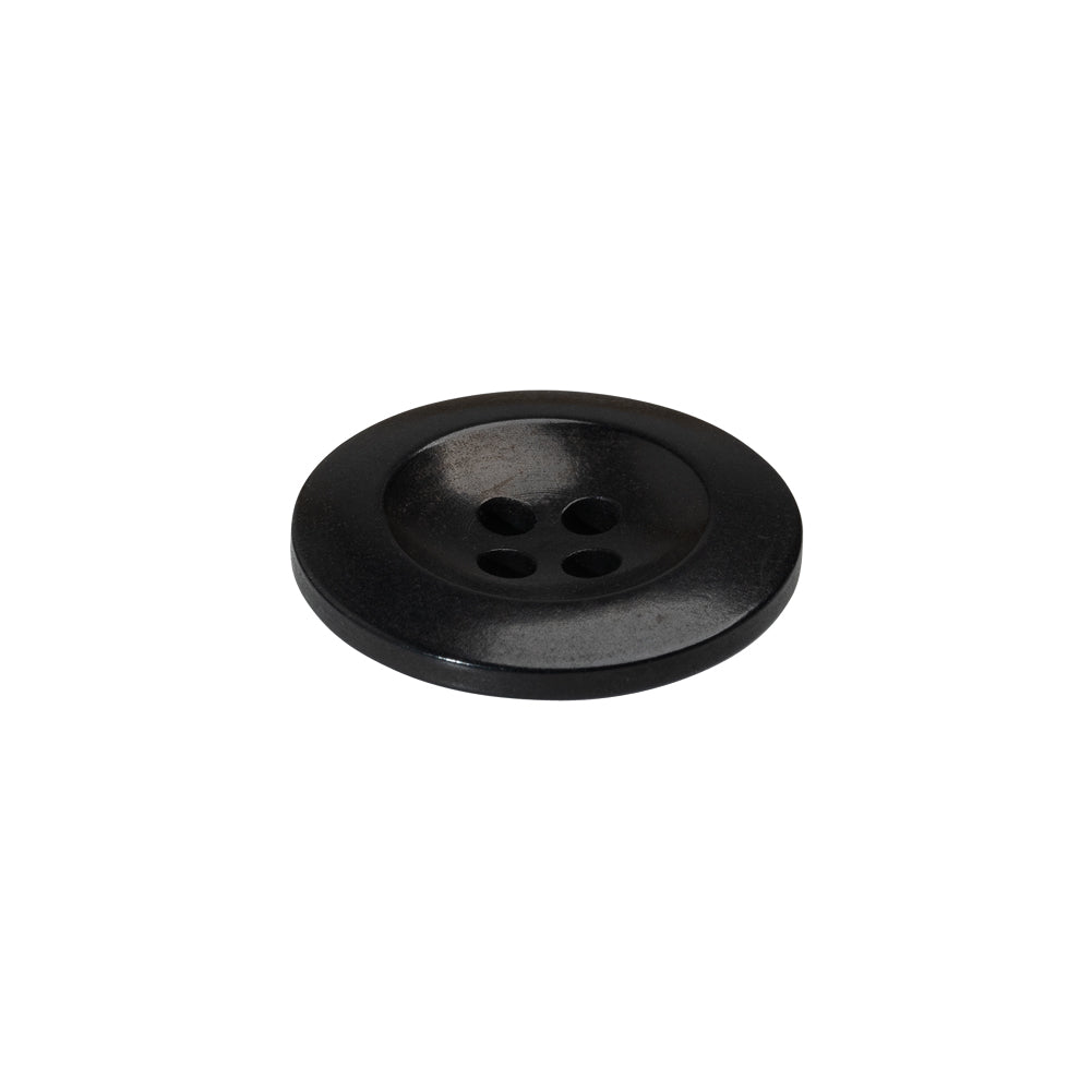 Plastic 4-Hole Button - 32L/20mm - Black Saucer