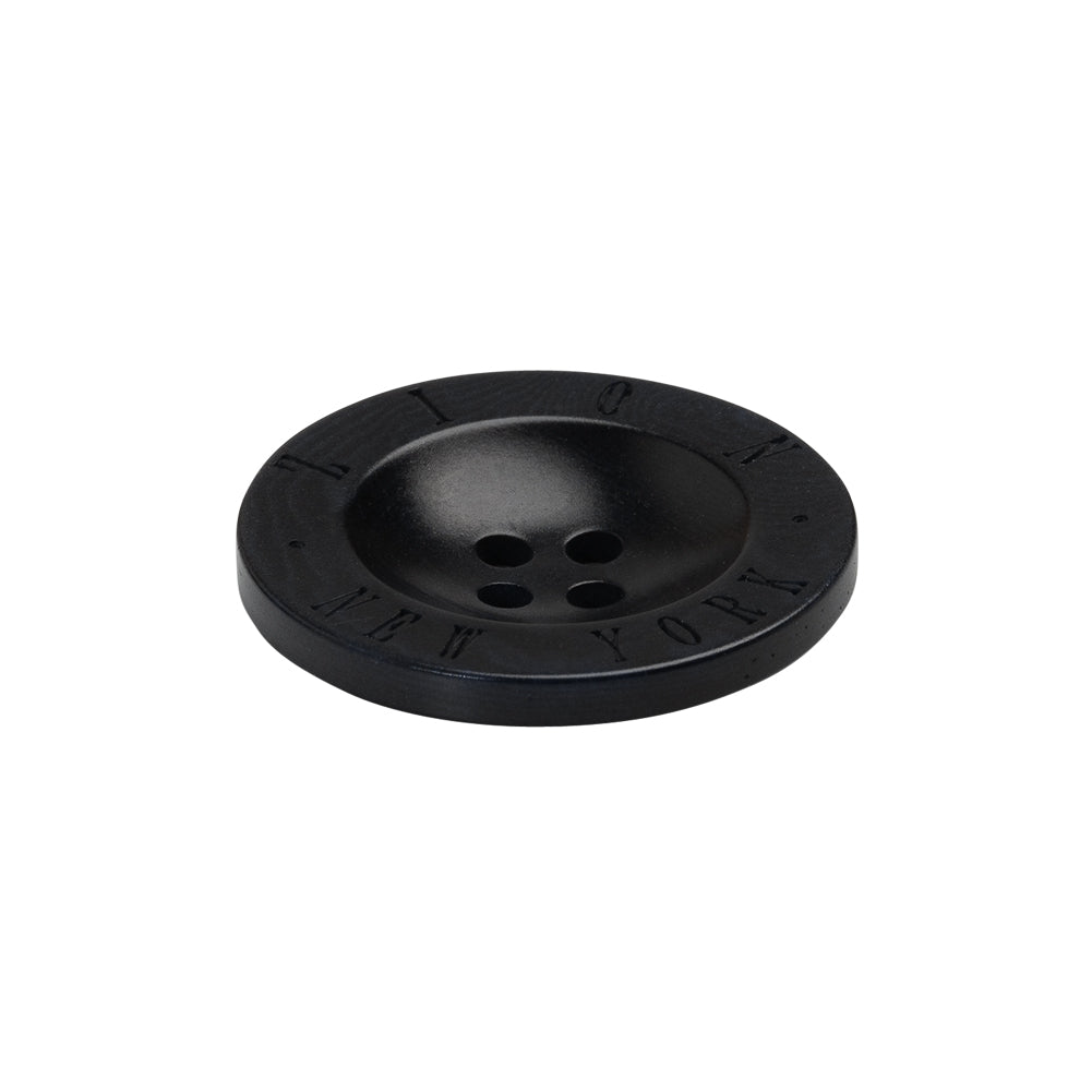 Plastic 4-Hole Button - 38L/24mm - Midnight Designer Logo Rim