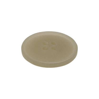 Plastic 4-Hole Button - 38L/24mm - Frosted Off White Narrow Rim