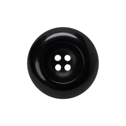 Plastic 4-Hole Button - 38L/24mm - Black Deep Well