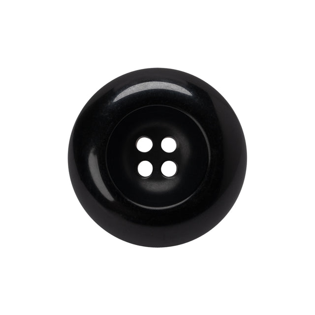 Plastic 4-Hole Button - 38L/24mm - Black Deep Well