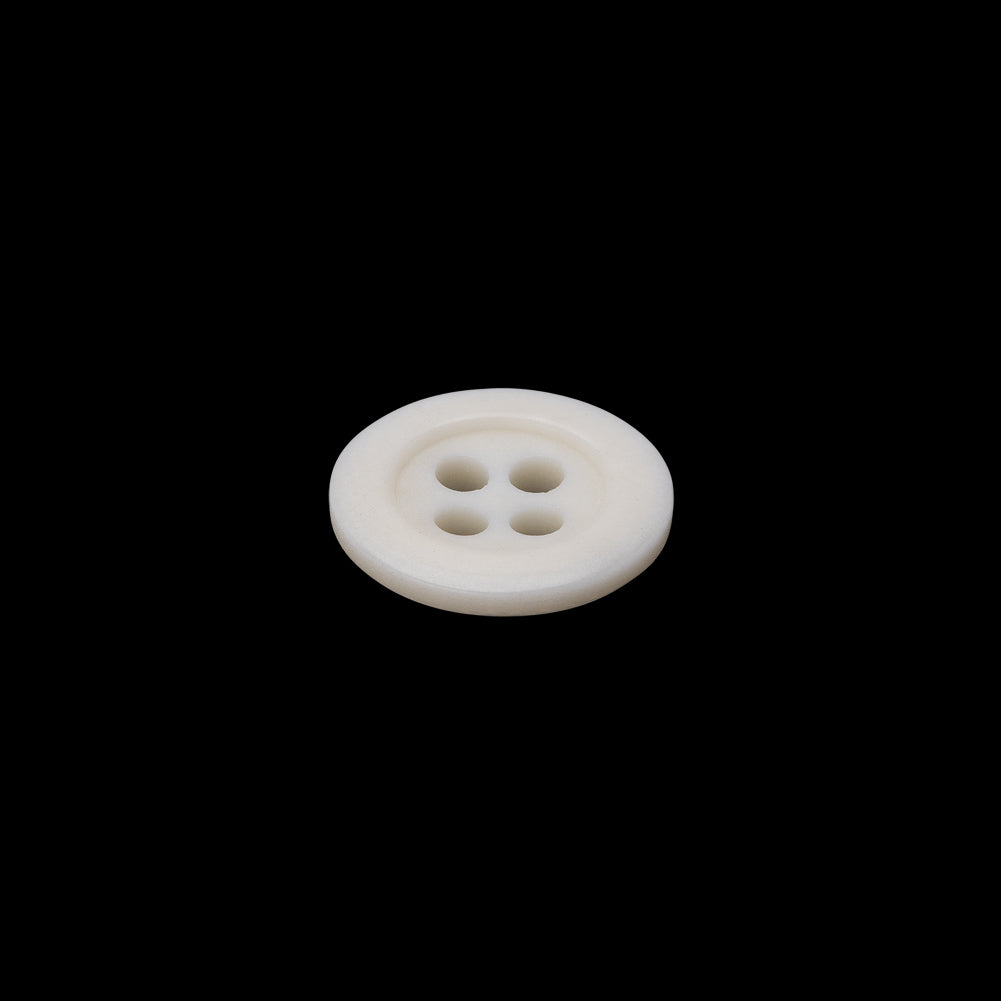 Plastic 4-Hole Shirt Button - 20L/12.5mm - Off White
