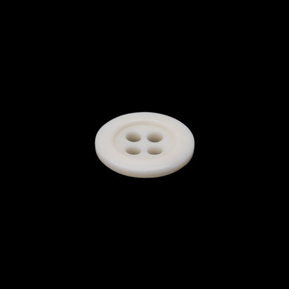 Plastic 4-Hole Shirt Button - 20L/12.5mm - Off White