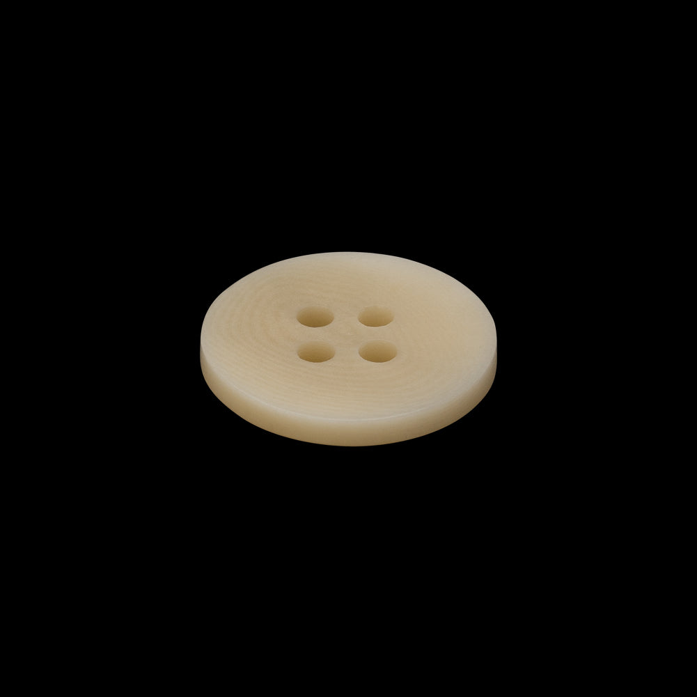 Plastic 4-Hole Button - 28L/18mm - Ivory and Beige Subtle Ombre