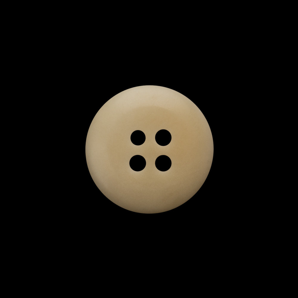 Plastic 4-Hole Button - 28L/18mm - Ivory and Beige Subtle Ombre