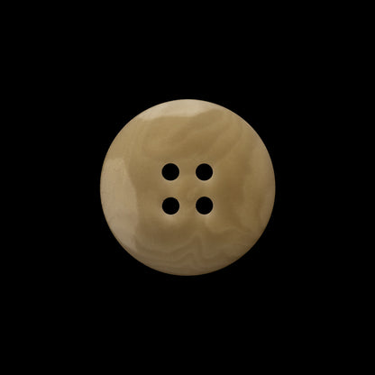Plastic 4-Hole Button - 32L/20mm - Cream and Beige Swirls