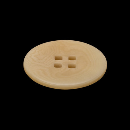 Plastic 4-Hole Button - 40L/25.5mm - Beige Subtle Marbling with Square Holes