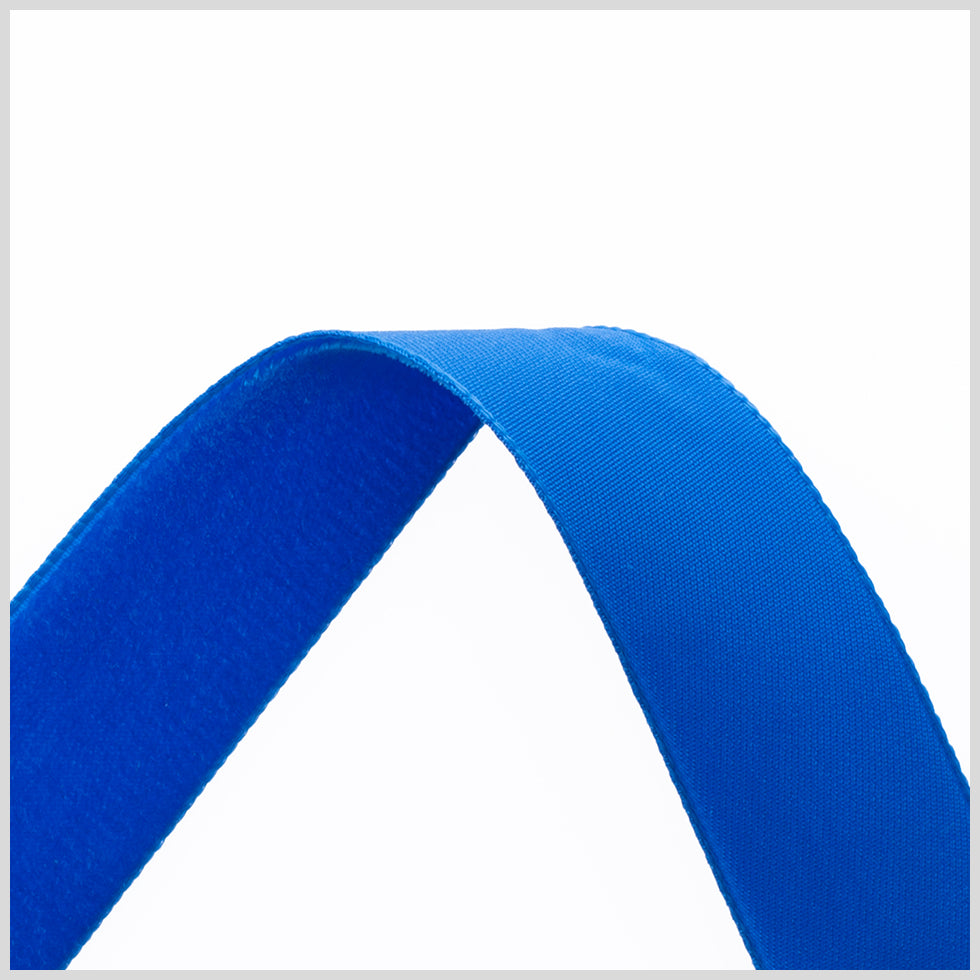 0.875" Royal Blue Nylon Velvet Ribbon Detail