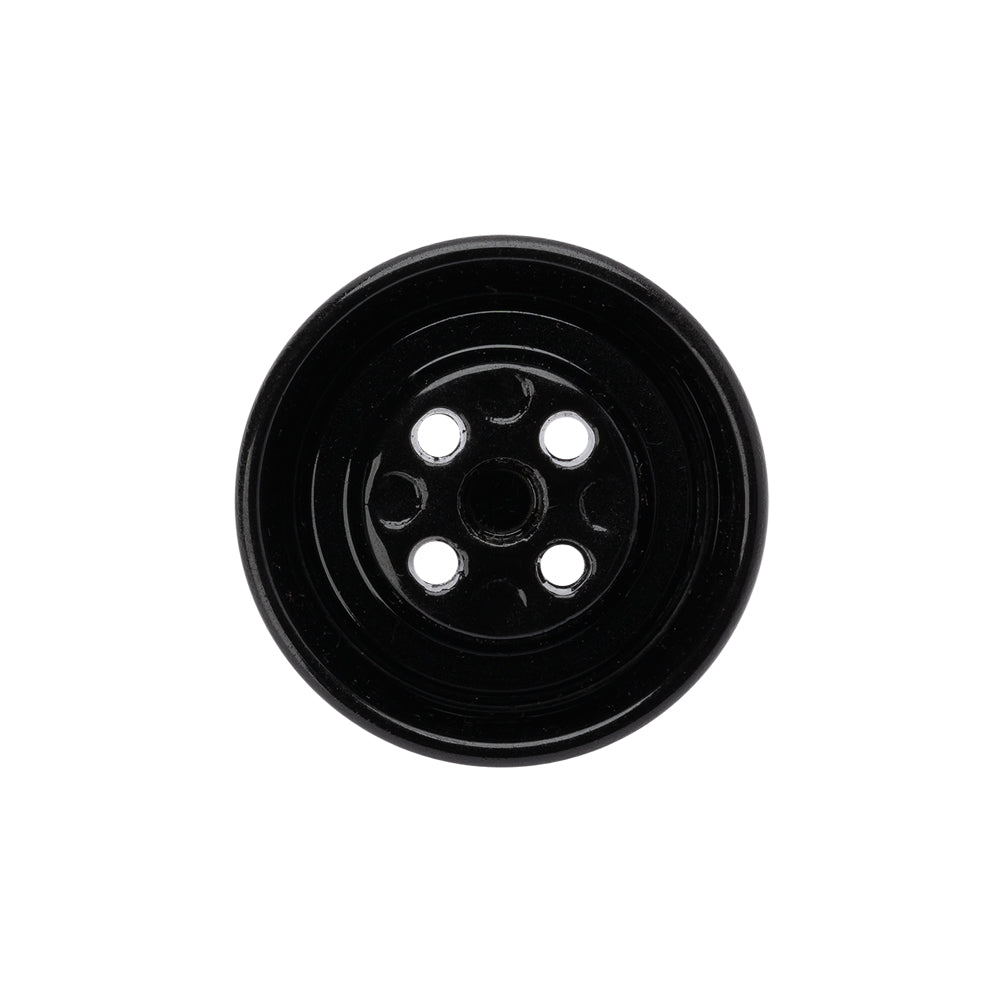Metal 4-Hole Button - 36L/23mm - Black Enamel Coated