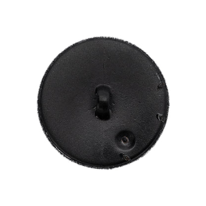 Fabric Covered Shank Back Button - 40L/25.5mm - Black Velvet Radiating Ribs