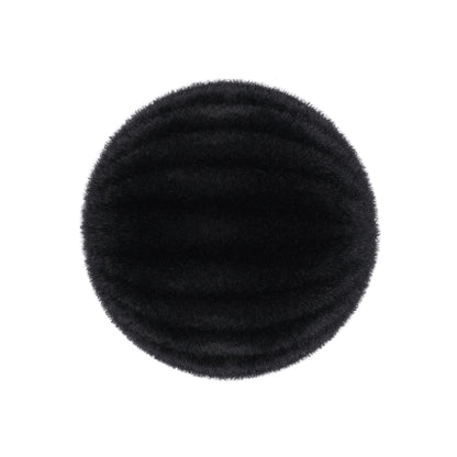 Fabric Covered Shank Back Button - 40L/25.5mm - Black Velvet Radiating Ribs