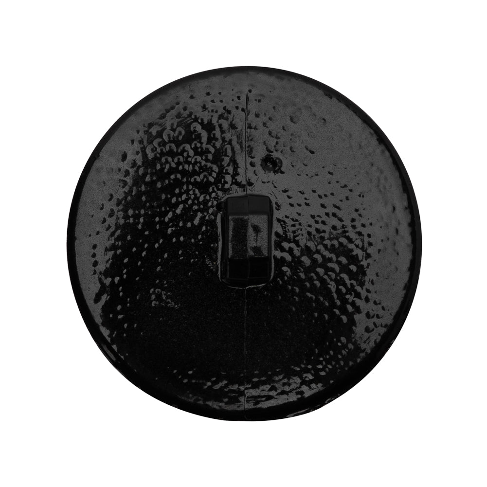 Plastic Shank Back Button - 44L/28mm - Black Faux Leather Knot